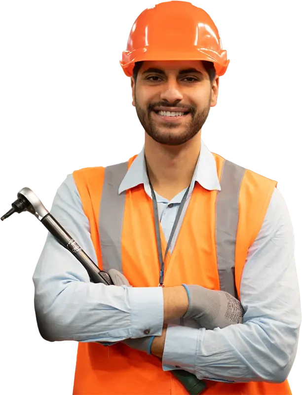 man safety equipment work